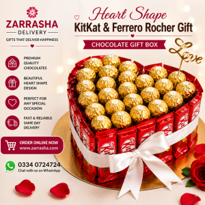 Heart-Shaped KitKat & Ferrero Rocher Chocolate Gift Box