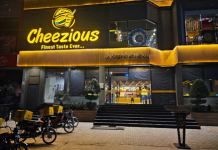 Cheezious Pakistan : Menu, Branches & Delivery Cheezious Crown Crust Pizza with cheesy crown edges and chicken toppings