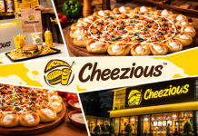 Cheezious Crown Crust Pizza: Sizes, Price & Order Cheezious Crown Crust Pizza with cheesy crown edges, chicken tikka, olives and capsicum