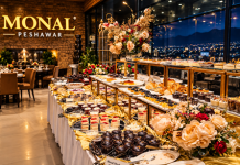 Monal Peshawar: Menu, Buffet, Location & Timings Monal Peshawar rooftop restaurant with outdoor seating at Monal Square