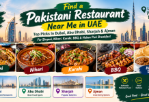 Pakistani Restaurant Near Me UAE: Dubai, Abu Dhabi & More Pakistani restaurant near me UAE table with biryani, karahi and naan