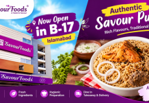 Savour Foods Islamabad: Menu, Blue Area & Deals Savour Foods Islamabad pulao kabab plate with shami kabab and raita
