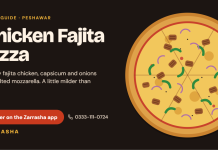Chicken Fajita Pizza in Peshawar: Where to Order Chicken fajita pizza topped with fajita chicken, green capsicum, onions and melted mozzarella