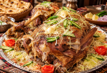 Dumpukht Peshawar – Namkeen Gosht recipe Illustration of namkeen gosht in a karahi, order Peshawari slow-cooked mutton on the Zarrasha app